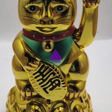 Gato Buena Suerte Dorado